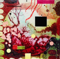 a piece of art with a lot of different colors and shapes