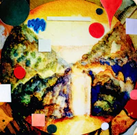 a watercolor painting of a circular shape
