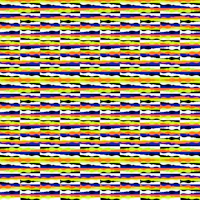 a yellow, blue, and red striped pattern