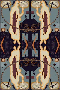 a pattern with a lot of animals on it