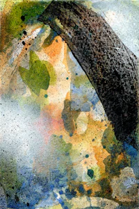 a watercolor painting of a tree